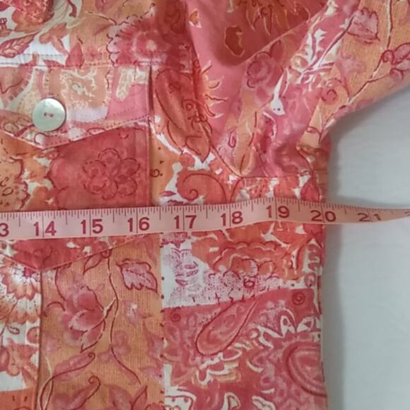 Coldwater Creek Cotton Button Front Blazer Jacket Shell Buttons Petite Small - Picture 9 of 11